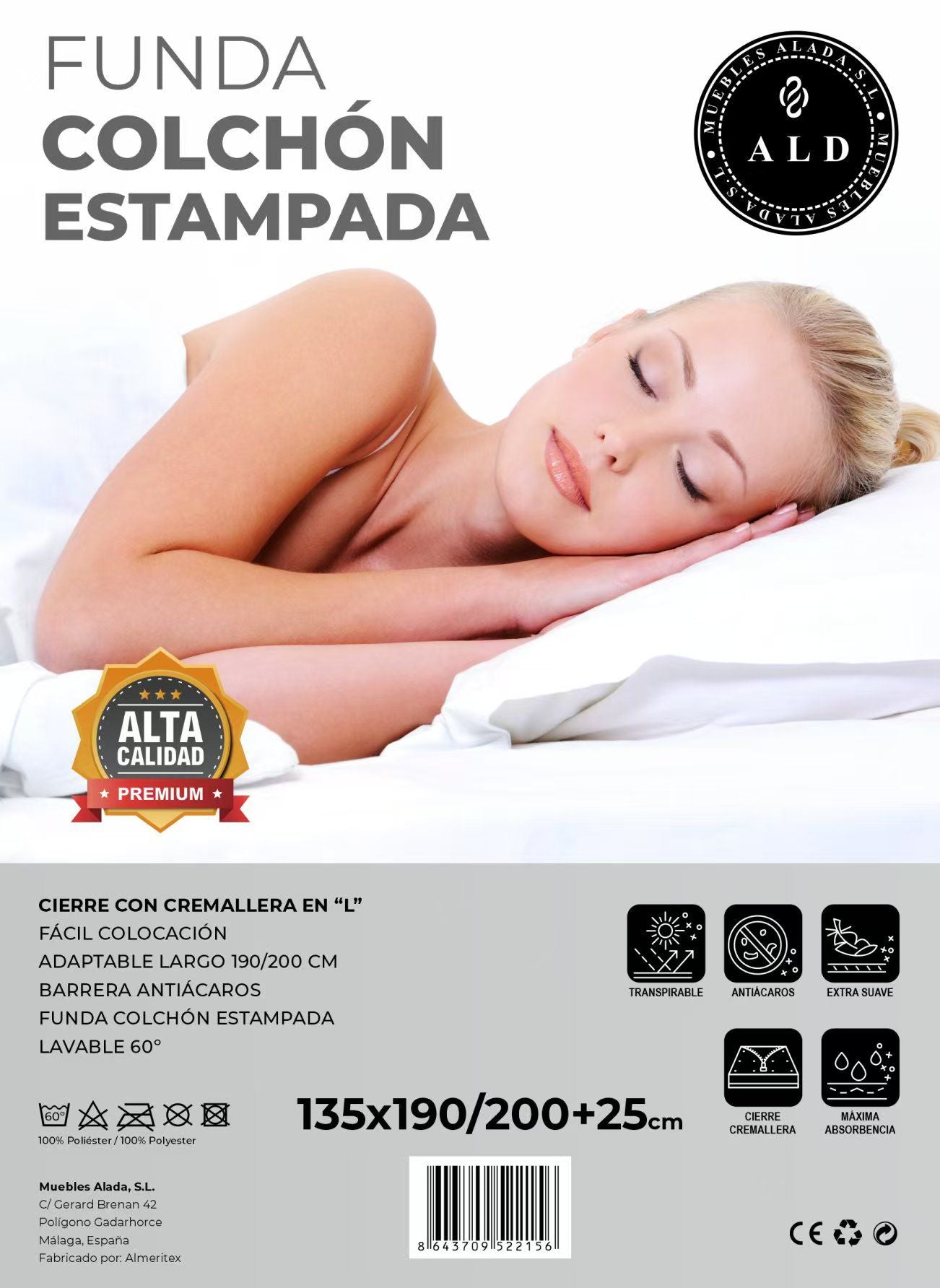 funda de colchón estampada